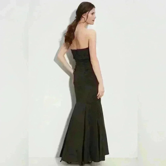 Xscape Strapless Taffeta Mermaid Gown with Bow Detail - Picture 2 of 6